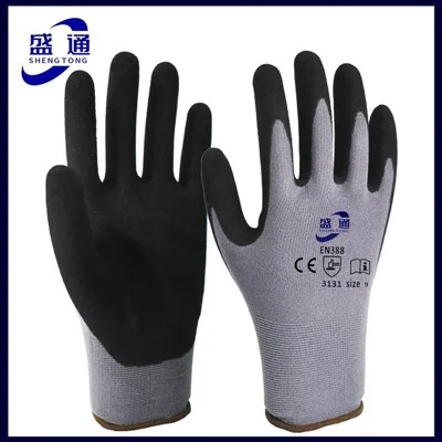 Nylon Spandex Nitrile Sandy Coated Gloves